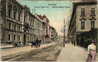 1907 Pozsony, Pressburg, Bratislava; Baross Gábor út, vendéglő / street view, restaurant (fl)