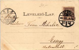1901 Pozsony, Pressburg, Bratislava; Városi színház, villamos. Verlag "Bediene dich allein&quot...