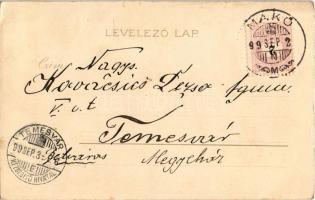 1899 (Vorläufer) Bánat és öröm. Világosság felé tartandó lap / Kunstanstalt Kosmos hold to light lit...