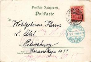 1900 Bernburg, Schloss, Bismarck Denkmal, Neue Brücke, Kreis-Haus, Wolfgang-Denkmal, Bären im Schlos...