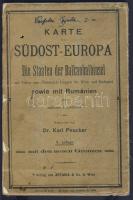 1913 Südost Europa térképe nagy méretben német nyelven az Artaria kiadótól, Bécs