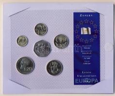 Ciprus 1998-2002. 1c-50c 6klf db, bemutató szettben, díszcsomagolásban T:1