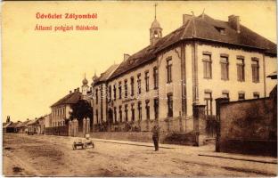 1909 Zólyom, Zvolen; Állami polgári fiúiskola, zsinagóga. W.L. (?) 984. / boys' school, synagogue (EK)