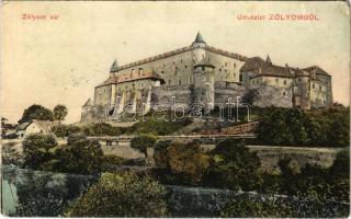 1913 Zólyom, Zvolen; vár. Jeranek Sándor kiadása / Zvolensky hrad / castle (EM)