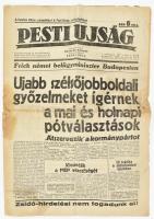 1939 A Pesti Újság c. nyilas napilap I. évf 45. száma.