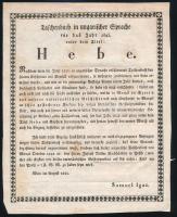 1922 Hebe Igaz Sámuel könyvének két nyelvű hirdetménye 19x25 cm