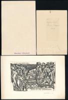 6 db háború előtti magyar ex libris. Klf technikák, részben jelzettek