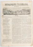 1856 A Budapesti Visszhang c. hetilap 50. száma, benne Budapest, Visegrád fametszetű képével és