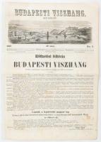 1856 A Budapesti Visszhang c. hetilap 49. száma, benne Szabolcs magyar vezér fametszetű képével és Budapest látképével