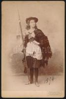 cca 1890 3 db kabinetfotó Székely bécsi műterméből 11x17 cm