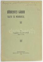 Jancsó Elemér: Döbrentei Gábor élete és munkássága. Dedikált. Kolozsvár, 1944. E.T.I. (Minerva ny.). 133 p. Dedikált pld. (Klny. az ETI 1943. évi Évk.-ből). Fűzve, kiadói borítóban DEDIKÁLT!