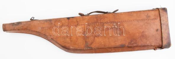 Vadászpuska horddoboz, hordtáska. Bőr 80 cm