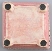 Deroma fajansz kaspó. Olasz fajansz, festett, jelzett, hibátlan 15x15 cm