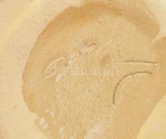 Virágos fajansz kaspó. Kézzel festett, jelzés nélkül, hibátlan d: 23 cm, m: 17 cm