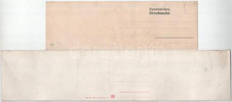 Tátra, Magas-Tátra, Vysoké Tatry; Csorba és Poprádi tó - 2 db hajtatlan panorámalap / Strbské and Po...