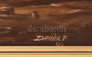 Zsohár F. jelzéssel: Klasszikus táj . Olaj. vászon dekoratív fa keretben 50x65 cm