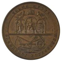 1932. Tolna Megye Gazdasági Egyesülete bronz emlékérem, hátoldalán gravírozott felirattal, tokban (40mm) T:AU kis patina