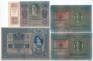 1902. 1000K + 1912. 100K (2x) + 1913. 20K (4x) + 1914. 50K + 1915. 10K (2x) mindegyik bankjegy felül...