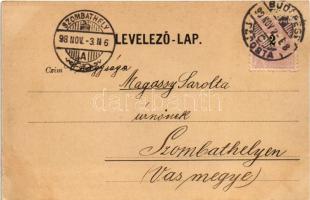 1898 (Vorläufer) Budapest I. Királyi lak és várbazár. Grassmann kiadása Bécsben (vágott / cut)