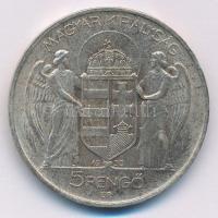1939. 5P Ag "Horthy balra" T:AU,XF patina, kis ph
Adamo P8.2