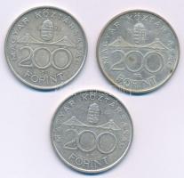 1994. 200Ft Ag "Deák" (3x) T:XF
Adamo F13.1