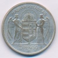 1930. 5P Ag "Horthy jobbra" T:F patina, karc
Adamo P8