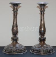 1880 körül ezüst (Ag) szép gyertyatartó pár 400g