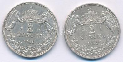 1913KB 2K Ag "Ferenc József" (2x) T:AU,XF 
Adamo K6