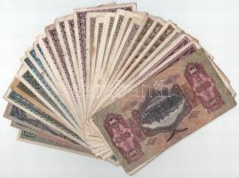 28db-os vegyes Pengő bankjegy tétel T:F,VG