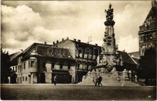 1937 Budapest I. Szentháromság tér és szobor a várban. Hafa kiadása (EK)
