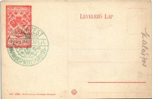 Budapest IX. Iparművészeti Múzeum, Első Magyar Országos Bélyegkiállítás 1909. március 7-14.. Divald ...