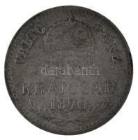 1870KB 10kr Ag "Váltó Pénz" T:F patina 
Adamo M10.1