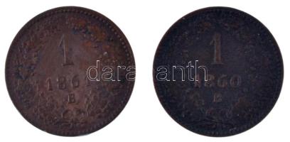 1860-1861B 1kr Cu (2xklf) T:XF,VF patina, kis ph
Adamo M4