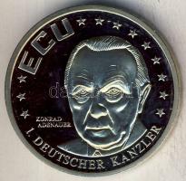 Németország DN "ECU - Konrad Adenauer" Ffm emlékérem T:PP