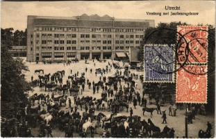 1923 Utrecht, Vreeburg met Jaarbeursgebouw. TCV card (cut)