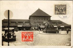 1931 Eindhoven, Railway station, automobile. TCV card (fl)