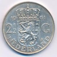 Hollandia 1961. 2 1/2G Ag "Julianna" T:AU
Netherlands 1961. 2 1/2 Gulden Ag "Juliana...