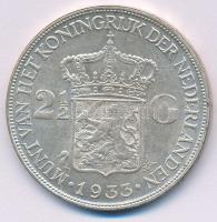 Hollandia 1933. 2 1/2G Ag "I. Vilma" T:AU,XF apró karc
Netherlands 1933. 2 1/2 Gulden Ag ...