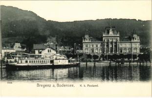 Bregenz am Bodensee, K.k. Postamt / post office, SS CHRISTOPH steamship