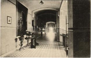 Wien, Vienna, Bécs XIV. St. Josefinum Lehr- und Erziehungsanstalt für Mädchen, Gangmotiv. Breitenstrasse 31. / girl school interior, corridor