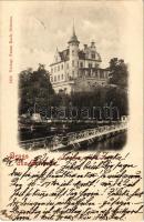 1900 Grimma, Gattersburg, Tonnenbrücke / castle and bridge