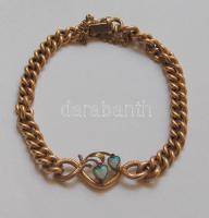 Régi arany (Au) lánc 2db türkizzel 14K (0,585) 9,47g
