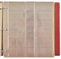 "Münz-album" drapp műbőr gyűrűs album 10db berakólappal, összesen ~310 férőhellyel, különb...