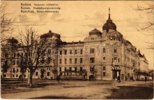 Kassa, Kosice; Vojenske velitelstvo / Hadtetsparancsnokság, villamos / Korps-Kommando / army headquarters, tram (EK)