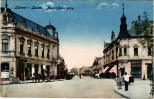 Losonc, Lucenec; Masarykova ulica / Masaryk utca / street view (EK)