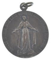 ~1930. Máriát ábrázoló, kétoldalas ezüstözött bronz vallási érem füllel. "SANCTA MARIA SINE LAB...