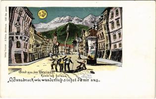 Innsbruck, Grad aus dem Breinösl, Komm ich heraus, O Innsbruck wie wunderlich siehst du mir aus / Drunk men humour. Trautner & Comp. 1081.