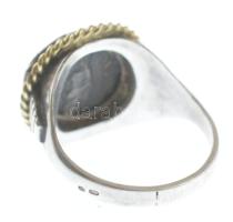 Római Birodalom / Róma / I. vagy II. Faustina ~175. Denarius Ag modern, jelzett Ag és 14K Au gyűrűbe...