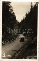 1938 Óhegy, Staré Hory (Besztercebánya, Banská Bystrica); Sturec, út automobillal / road with automobile. photo (EK)