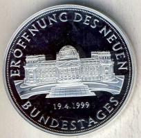 Németország 2000. "A Szövetségi Parlament megnyitása" Ag 15,1g emlékérem T:PP